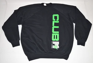 MTV Sweatshirt VTG Club MTV 80s Black Raglan Sweatshirt Sz M/L c.1989 Neon - Picture 1 of 11