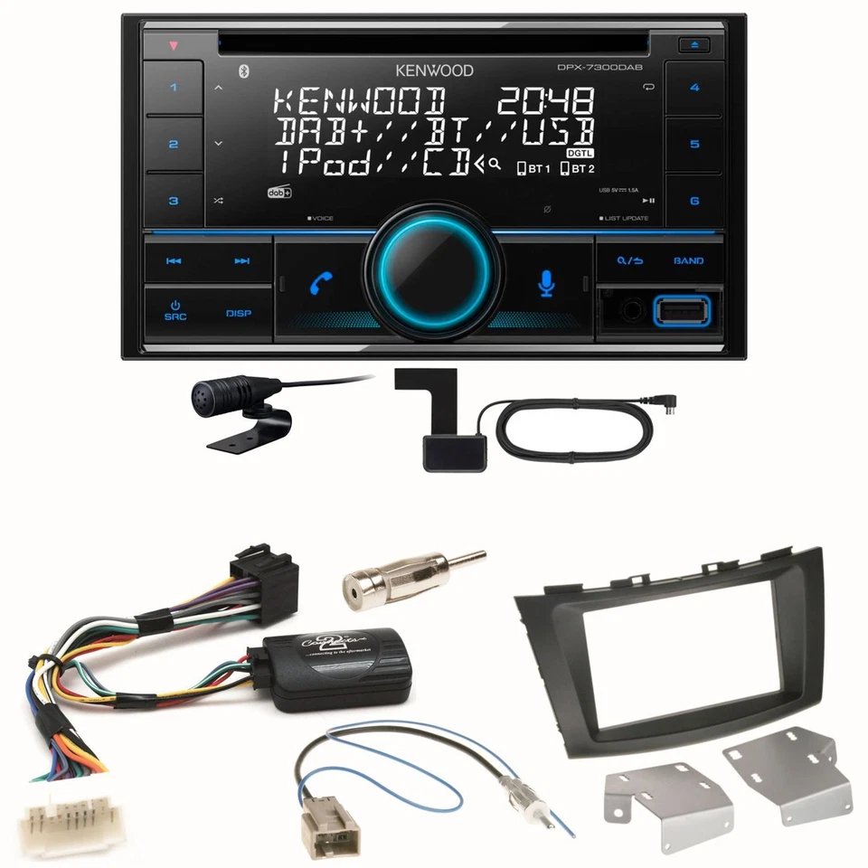 Kenwood DPX-7300DAB Bluetooth DAB Einbauset für Suzuki Swift Sport FZ NZ - Bild 1 von 1