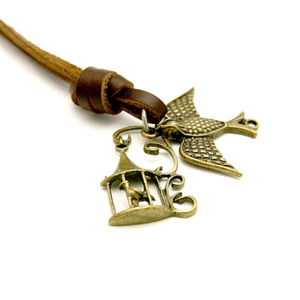 Men's Metal Rings Crown Dog TAG Leather Cross Mens Necklaces (US Seller) - Picture 1 of 1