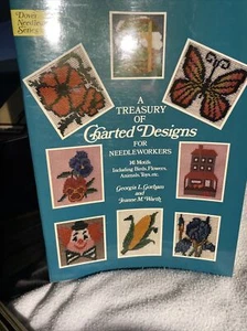 A Treasury of Charted Designs For Needleworkers- 141 Pattern Motifs-Birds-Flower - Picture 1 of 2