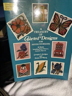 A Treasury of Charted Designs For Needleworkers- 141 Pattern Motifs-Birds-Flower - Image 1 of 2