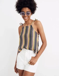 Madewell Tie-Shoulder Tank Top in Rainbow Crochet - Picture 1 of 8