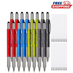 Durable 6-in-1 Multitool Pens with Stylish Twist Design - 16 Colors Included - Picture 1 of 7