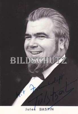 Jules BASTIN, Autograph des Opernsängers auf Echtfoto Postkarte - Bild 1 von 2