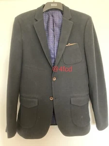 💛 HARRY BROWN LONDON SLIM FIT NAVY BLUE BLAZER LIGHTLY USED CHEST 40” LONG - Picture 1 of 2