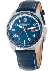Swiss Military SMWGB0000505 Hawk Eye GMT Blue Dial Sapphire Crystal Men's Watch - Picture 1 of 7