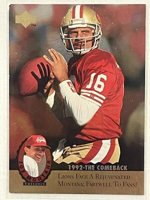 1995 Upper Deck MT16 Joe Montana  Trilogy Foil Card - Image 1 of 2