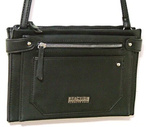 Kenneth Cole Small Purse Handbag Soft Leather Crossbody Bag Flat Tons Pockets - Picture 1 of 12