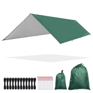 Yescom 10x15FT Camping Tent Tarp Hammock Rain Fly Waterproof Hiking Green - Picture 1 of 10