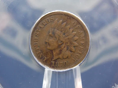 1870 Indian Head Cent Penny 1c ANACS VF25 #443 Very Fine ECC&C, Inc. - Image 1 of 4