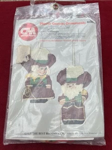 Plastic Canvas Ornaments-Cowboy and Cowgirl NIP - Picture 1 of 3