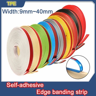 Self-adhesive Edge banding Strip TPE Soft Seal Strip for Cabinets Wooden Boards - Image 1 of 4