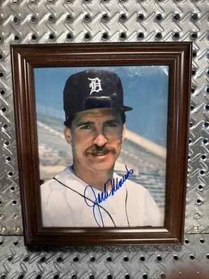 Jack Morris Signed 8 x 10 B & W Photo Tigers Framed - Image 1 of 2