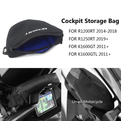Bolsa de herramientas de manillar K1600GT K1600GTL bolsa de almacenamiento de cabina para BMW R1200RT R1250RT Foto 1 de 4