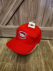 VTG Montreal Canadiens Hat Snapback Cap Mens Red Starter NHL Hockey 90s NWT New - Picture 1 of 4