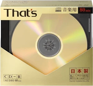 TAIYO YUDEN Blank CDR for Audio Music 80min Gold Label 5pcs Japan - Picture 1 of 1