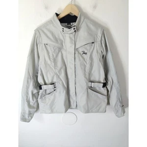 Dakota Fox Riders Women's Silver Gray Convertible Racing Jacket Size M - Picture 1 of 11