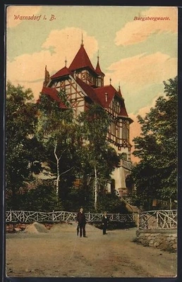 Warnsdorf i. B., Partie an der Burgsbergwarte, Ansichtskarte  - Bild 1 von 2