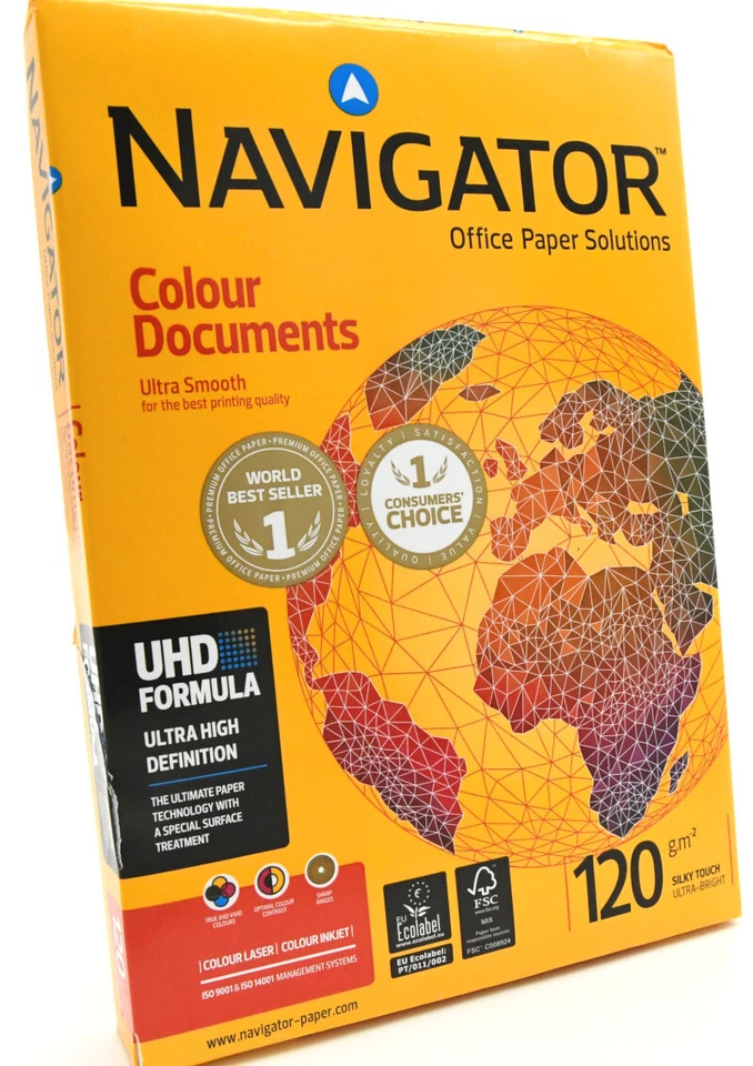 250 Feuilles papier a4 blanc 120 gr,  impression couleurs Laser ou jet d'encre - Photo 1/3