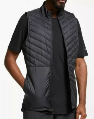 Nike Aerolayer Full-Zip Thermal Men's Running Gilet Size Small (CJ5478 010) - Image 1 of 2