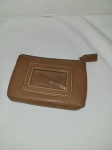 Women's CHARTER CLUB Brown Wallet ID Holder Zip Top Pouch Light Brown - Picture 1 of 4