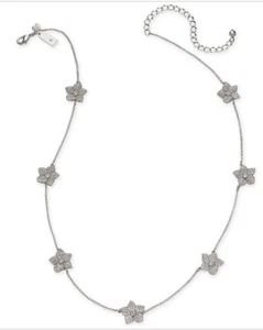 $128 NWT KATE SPADE GOLD TONE PAVE FLOWER STATION 17” NECKLACE- JC300 - Picture 1 of 1