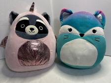 Squishmallow Plush Lot: Vickie The Fox And Rocky The Raccoon