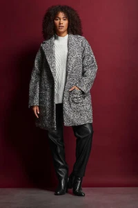 Evans Curve Women's Plus Size Boucle Formal Coat - Picture 1 of 9