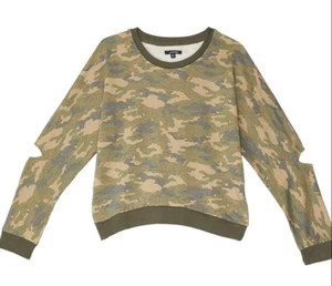 NWT Joe’s Jeans Girl's The High-Low Sweatshirt (Big Kids) Camo Print small (7) - Picture 1 of 5