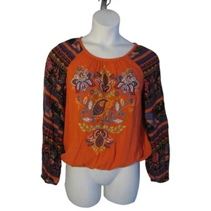 Soft Surroundings S Coral PInk Purple Paisley Shirt Top - Picture 1 of 4