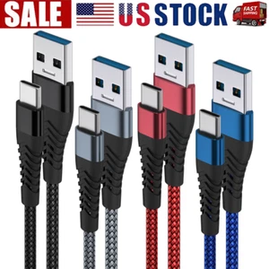 Braided USB C Type C Fast Charging Data Cable Cord for iPhone 16 Pro Max 15 lot - Picture 1 of 17