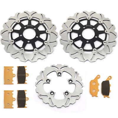 Full Set Front Rear Brake Rotors Discs Pads For Suzuki SV1000S SV 1000 2003-2007 - Image 1 of 4
