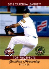 2018 Carolina League Prospects Choice #7 Jonathan Hernandez Dominican Repubulic 