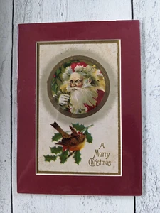 c1910's Santa Postcard Matted for 5 x 7 inch frame - Picture 1 of 3