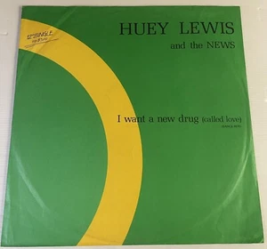Huey Lewis & The News I Want A New Drug 12” 45 RPM Vinyl Record Maxi Single 1983 - Picture 1 of 24