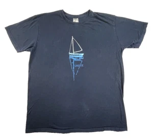 Greece Sailboat T-Shirt Unisex (XL Womens/ L Mens) Blue B&C Collection - Picture 1 of 7
