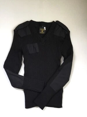 Vintage Citadel Sweater Mens 36 Black Wool Military Tactical Commando England - Image 1 of 4
