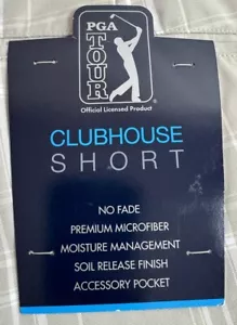 PGA Tour Clubhouse Shorts Mens Size 38 No Fade Moisture 100% Polyester New Tags - Picture 1 of 6