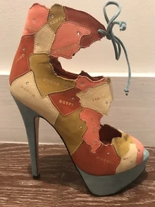 $1435 NIB CHARLOTTE OLYMPIA WORLD SUEDE PUMPS W/ CRYSTALS SZ 36 - Picture 1 of 8