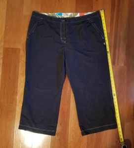 Aventura Clothing by Sportif Cropped Pants Dark Blue Womens Sz 16 EUC - Picture 1 of 6