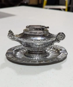 Occupied Japan Genie Lamp Table Lighter and Ash Tray - Picture 1 of 7