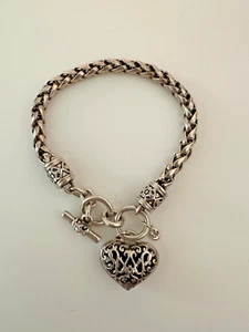 Premier Designs Jewelry Heart Toggle Charm Bracelet 7 inch - Picture 1 of 4
