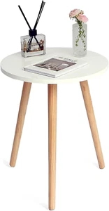 round Side/ End Table, Accent Nightstand Modern for Living Room Bedroom Office S - Picture 1 of 12