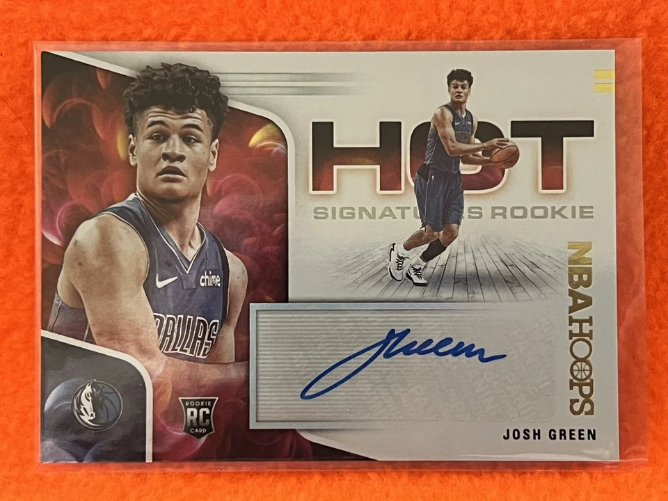 JOSH GREEN 2020-21 Panini NBA Hoops Hot Signatures Rookie Auto RC HR-JGR DALLAS - Image 1 of 2