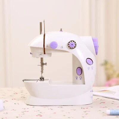 Mini Electric Sewing Machine 2-Speed Double Thread with Pedal Portable US Plug - Image 1 of 4