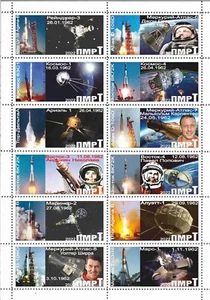 Briefmarkenblock Transnistrien Flüge in den Kosmos 2022 - Bild 1 von 1