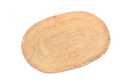 VTG Native American Klamath Modoc Indian Flat Trivet Basket Antique Plaque 9.5" - Image 1 of 4