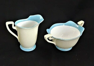 Noritake - Hand Painted - Deco Period - Creamer and Sugar Bowl - Red Mark - Picture 1 of 5