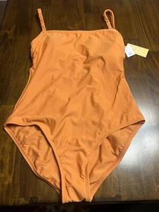 Kona Sol Womens NWT Orange Medium Coverage 1 Pc Swimsuit Size Large 12-14 NWT - Picture 1 of 5