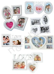Marco de fotos collage marco de fotos para varias fotos multimarco Love Family blanco - Imagen 1 de 25